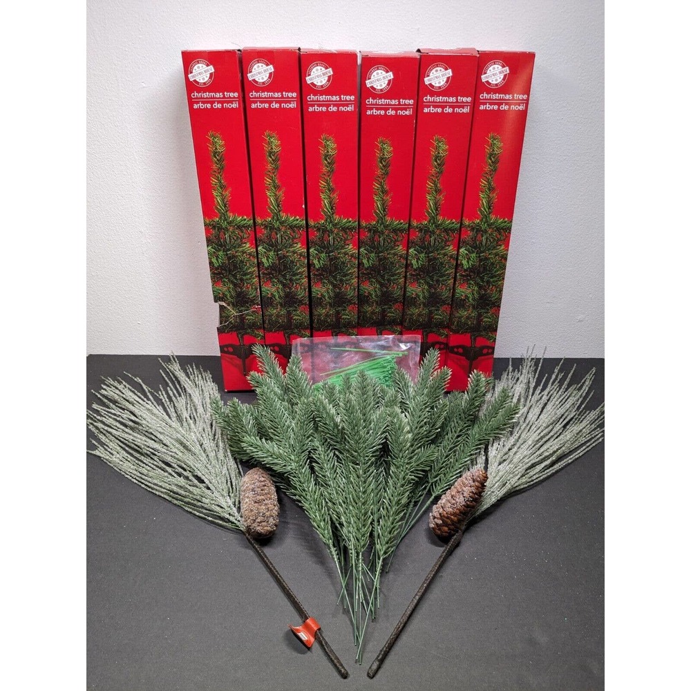 Faux Evergreen Christmas Winter Foliage Tabletop Christmas Tree's 27 Pine Picks